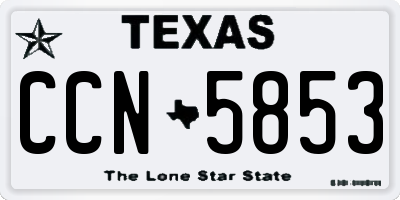 TX license plate CCN5853