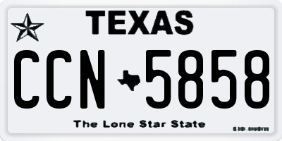TX license plate CCN5858