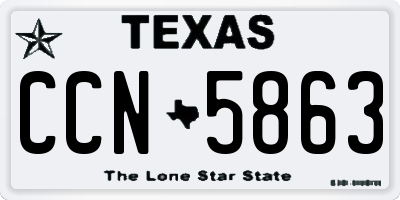 TX license plate CCN5863