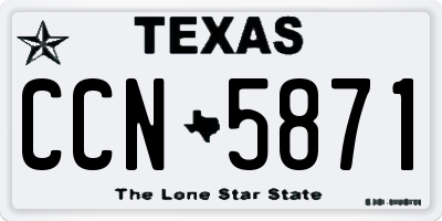 TX license plate CCN5871
