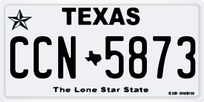 TX license plate CCN5873