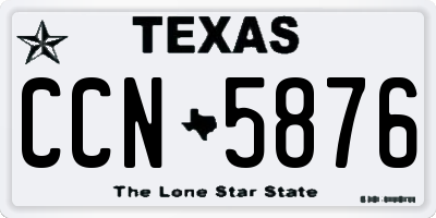 TX license plate CCN5876