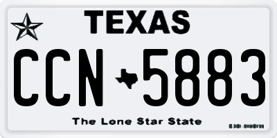 TX license plate CCN5883