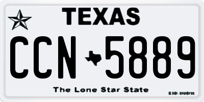 TX license plate CCN5889