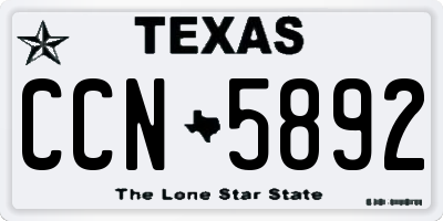 TX license plate CCN5892