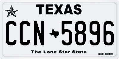 TX license plate CCN5896