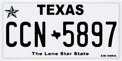 TX license plate CCN5897