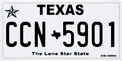 TX license plate CCN5901