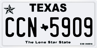 TX license plate CCN5909