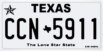 TX license plate CCN5911