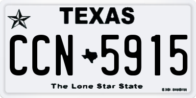 TX license plate CCN5915