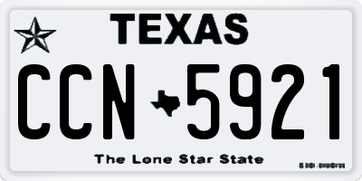 TX license plate CCN5921