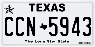 TX license plate CCN5943