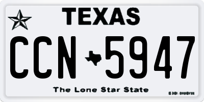 TX license plate CCN5947