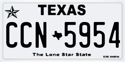 TX license plate CCN5954