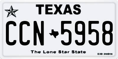 TX license plate CCN5958