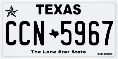 TX license plate CCN5967