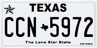 TX license plate CCN5972