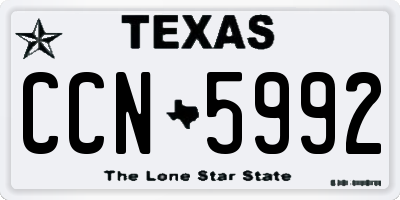 TX license plate CCN5992