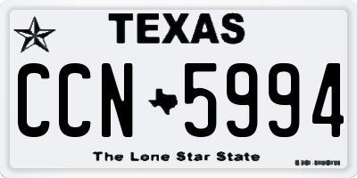 TX license plate CCN5994