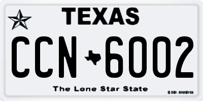 TX license plate CCN6002