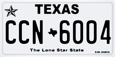 TX license plate CCN6004