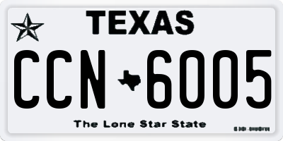 TX license plate CCN6005
