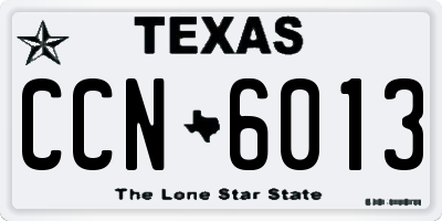 TX license plate CCN6013