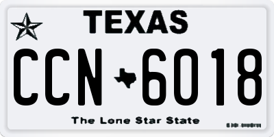TX license plate CCN6018