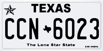 TX license plate CCN6023