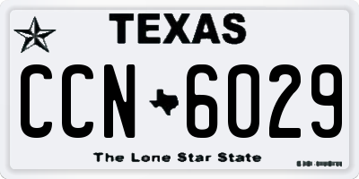 TX license plate CCN6029