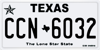 TX license plate CCN6032