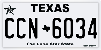 TX license plate CCN6034