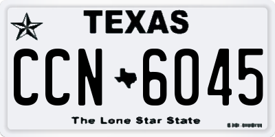 TX license plate CCN6045