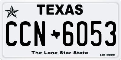 TX license plate CCN6053