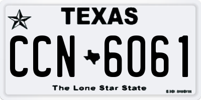TX license plate CCN6061