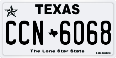 TX license plate CCN6068