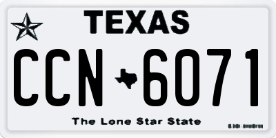 TX license plate CCN6071