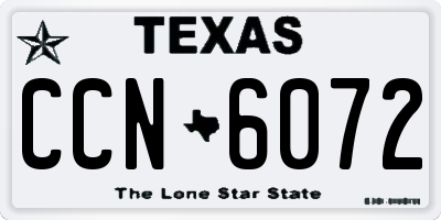 TX license plate CCN6072