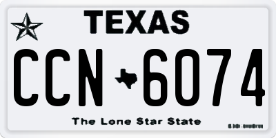 TX license plate CCN6074