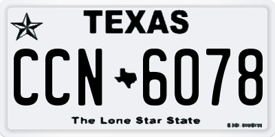 TX license plate CCN6078