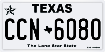 TX license plate CCN6080
