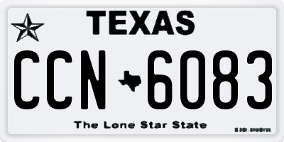 TX license plate CCN6083