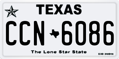 TX license plate CCN6086