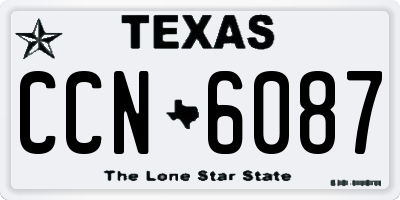TX license plate CCN6087