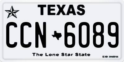 TX license plate CCN6089