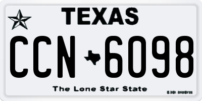 TX license plate CCN6098