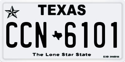 TX license plate CCN6101