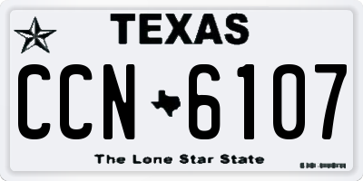 TX license plate CCN6107