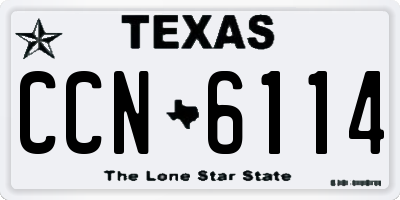 TX license plate CCN6114